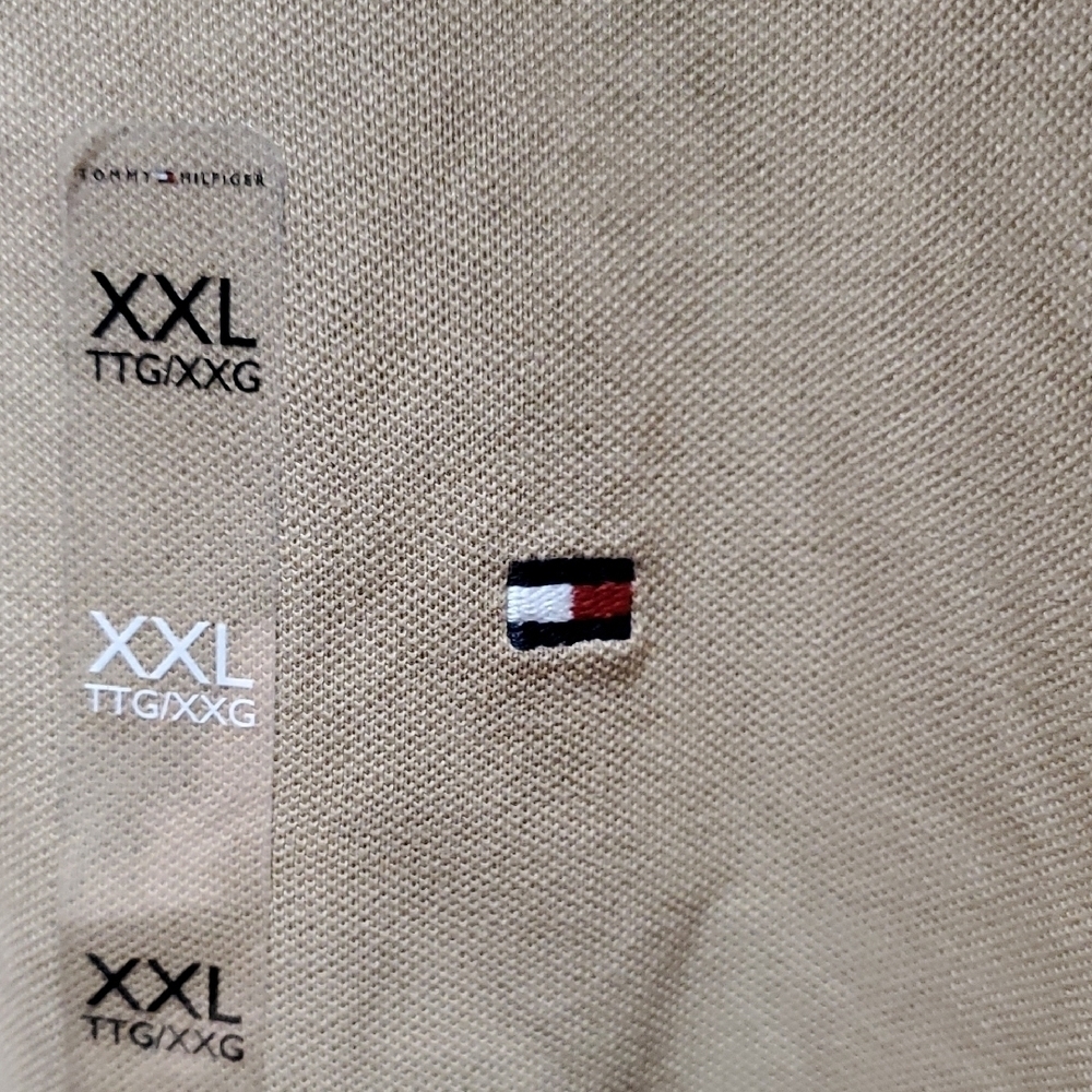 Tommy Hilfiger Tan Polo Shirt Classic Design - Picture 3 of 5